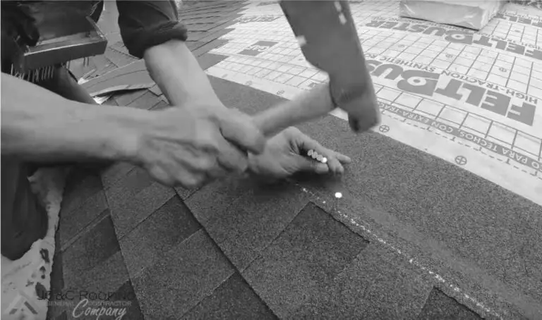 Step 12 of a JC&C roof replacement: Nailing