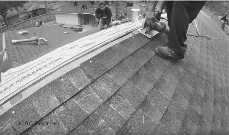 Step 15 of a JC&C roof replacement: Ridge vent openings