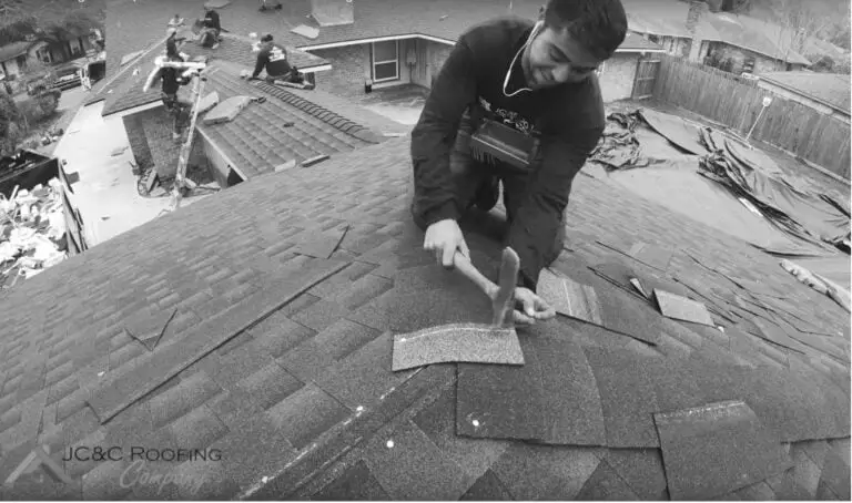 Step 17 of a JC&C roof replacement: Ridge cap on the hips