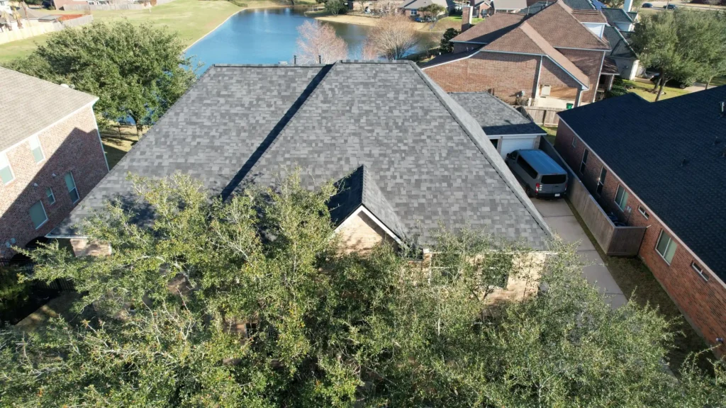Roof replacement on a home in Cypress, TX, completed by JC&C Roofing Company after an approved insurance claim