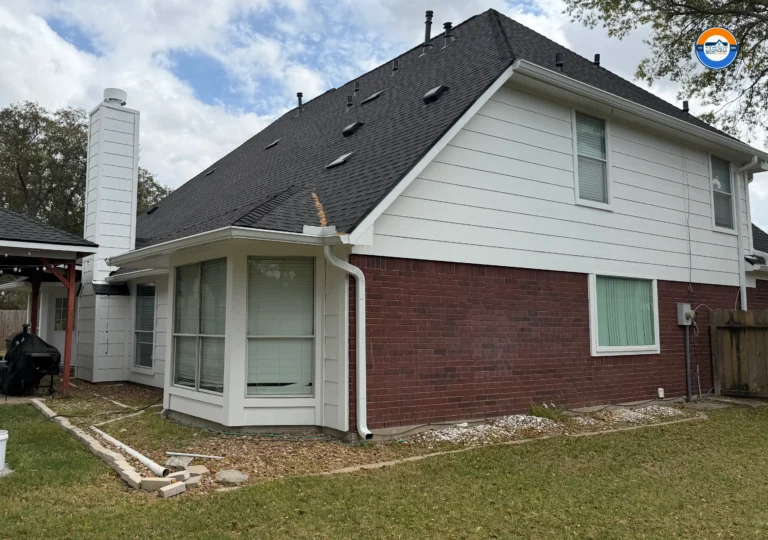 Siding replacement on a Houston home
