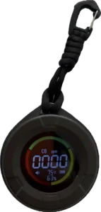 Clip-on carbon monoxide detector