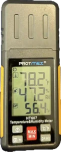 Digital temperature and humidity reader